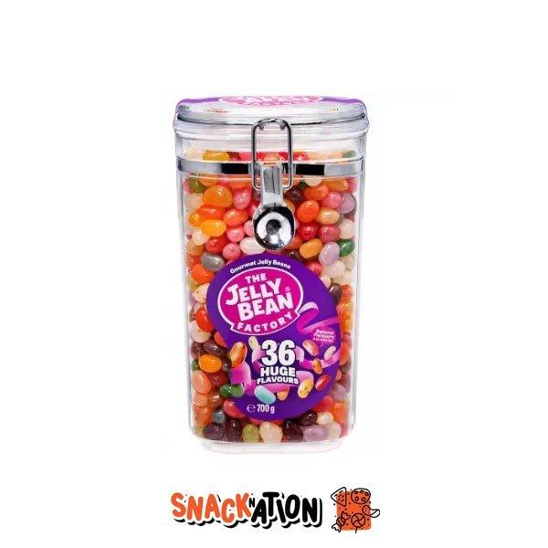 THE JELLY BEAN FACTORY 36 Huge Flavours - Barattolo di caramelle mix di 36 gusti 700 gr - Snackation