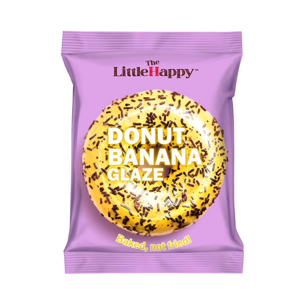 THE LITTLE HAPPY Donut Banana Glaze - Donut glassato alla banana cotto al forno 50 gr - Snackation