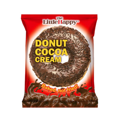 THE LITTLE HAPPY Donut Cocoa Cream - Donut glassato e ripieno al cioccolato cotto al forno 50 gr - Snackation