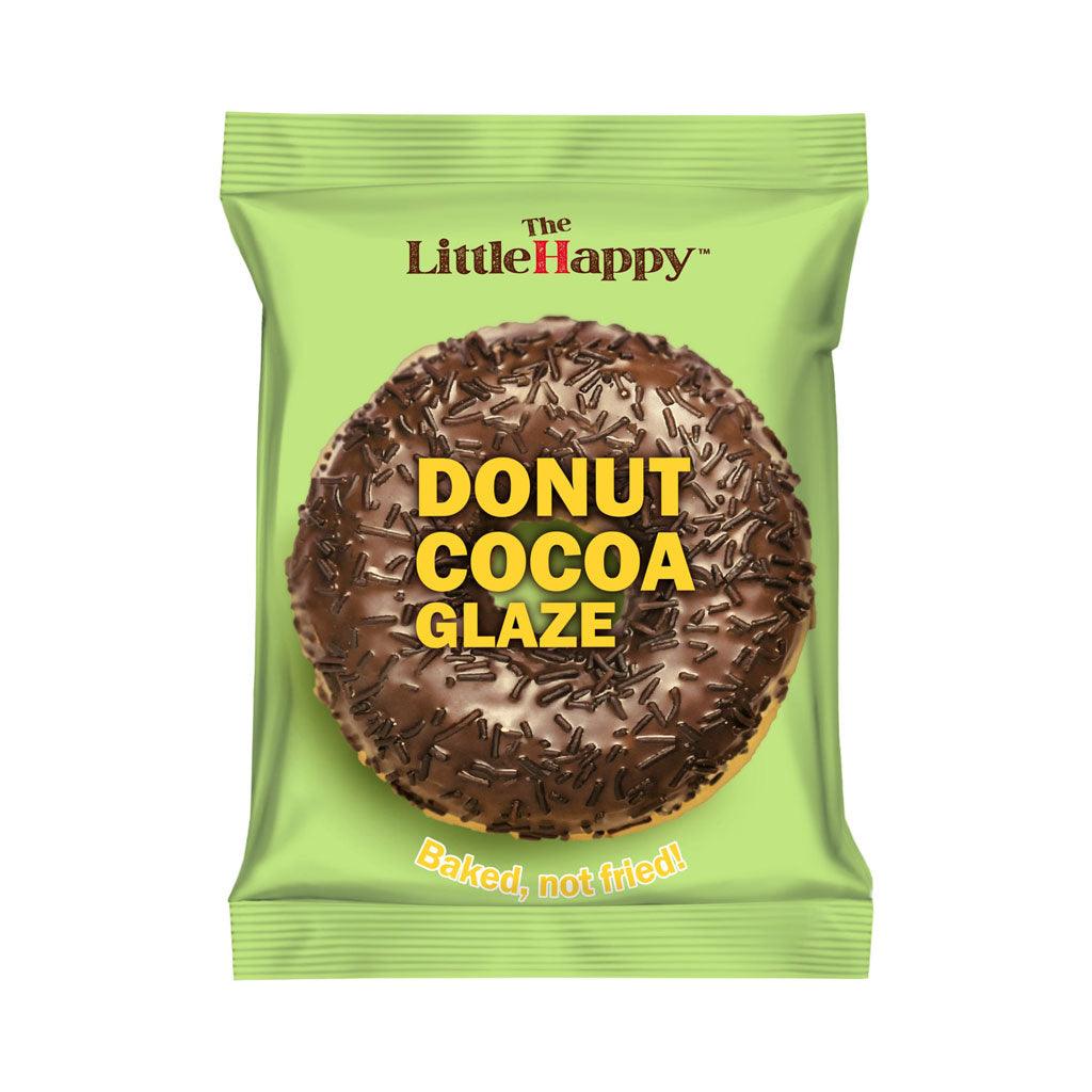 THE LITTLE HAPPY Donut Cocoa Glaze - Donut glassato al cioccolato cotto al forno 50 gr - Snackation