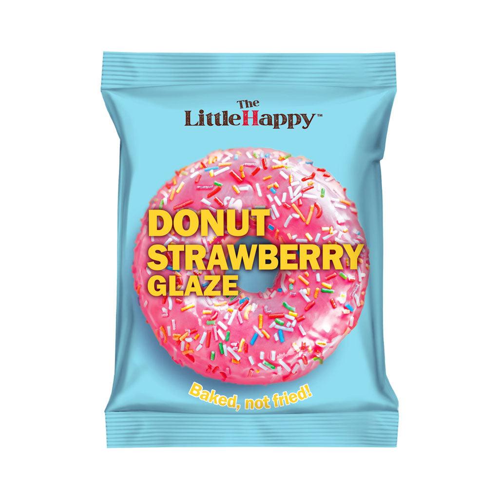 THE LITTLE HAPPY Donut Strawberry Glaze - Donut glassato alla fragola cotto al forno 50 gr - Snackation