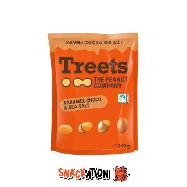 TREETS Caramel Choco & Sea Salt - Arachidi ricoperti di cioccolato al caramello e sale marino 140 gr - Snackation