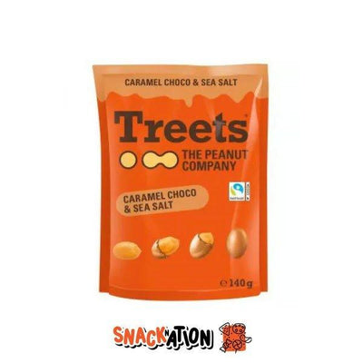 TREETS Caramel Choco & Sea Salt - Arachidi ricoperti di cioccolato al caramello e sale marino 140 gr - Snackation