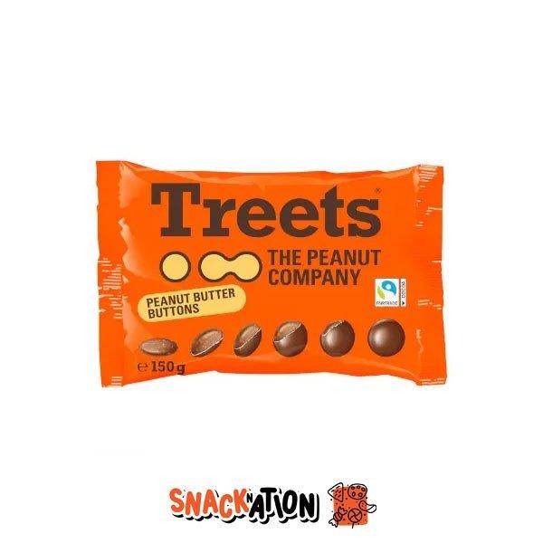 TREETS Peanut Butter Buttons - Confetti di cioccolato ripieni di burro d'arachidi 150 gr - Snackation