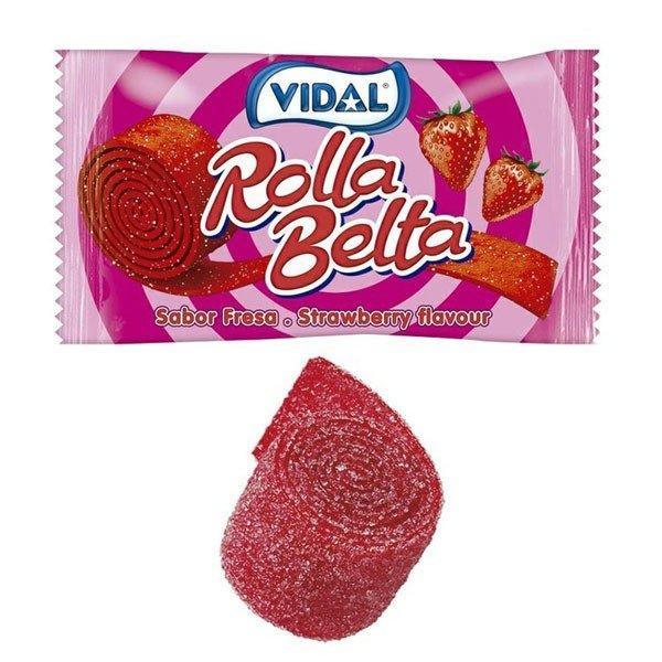 VIDAL ROLLA BELTA - ROTELLA AL GUSTO DI FRAGOLA 20 gr - Snackation