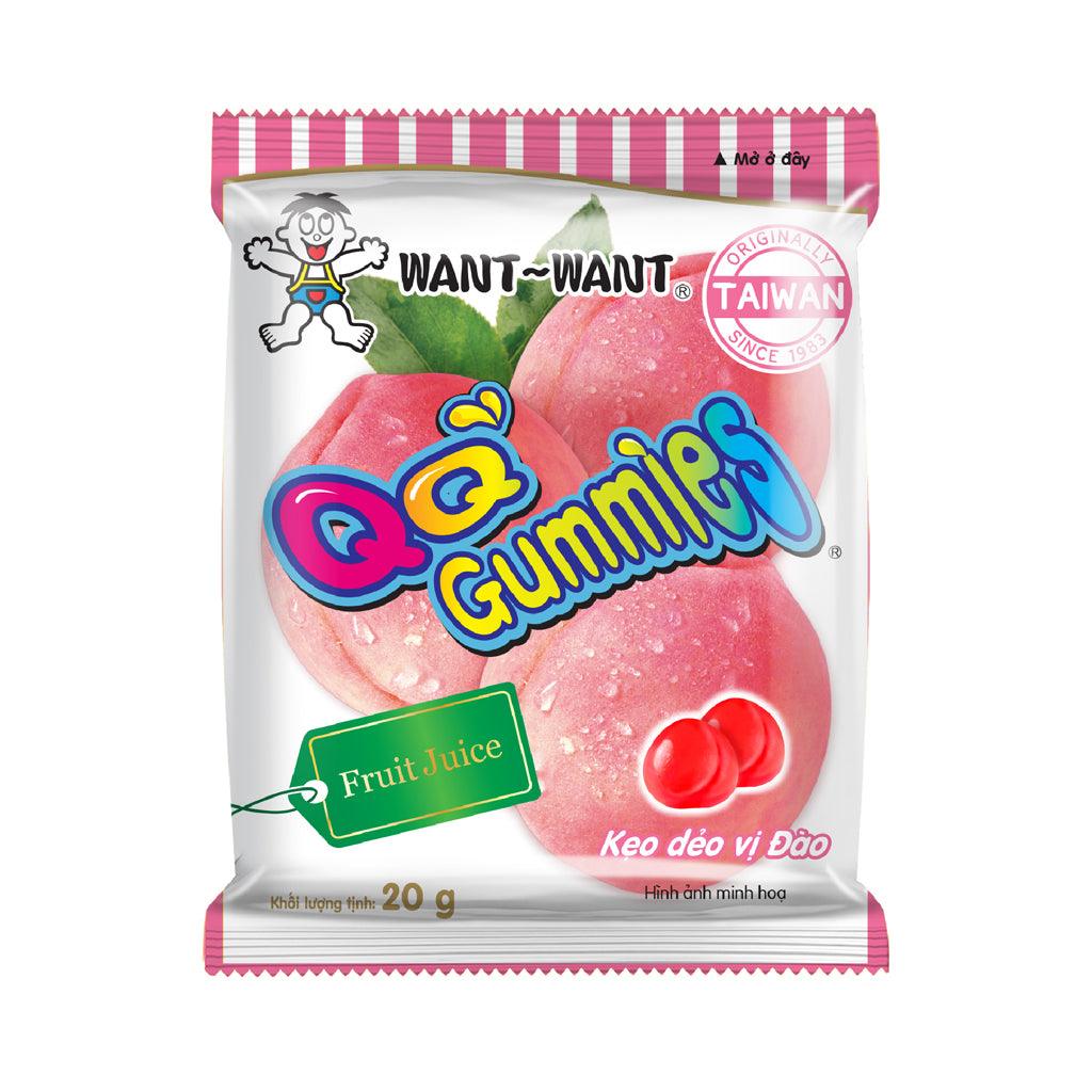 WANT WANT QQ Gummies Peach - Caramelle gommose alla pesca 20 gr - Snackation