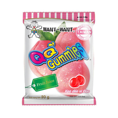 WANT WANT QQ Gummies Peach - Caramelle gommose alla pesca 20 gr - Snackation