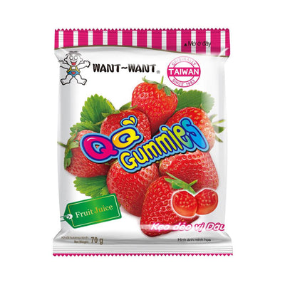 WANT WANT QQ Gummies Strawberry - Caramelle gommose alla fragola 20 gr - Snackation