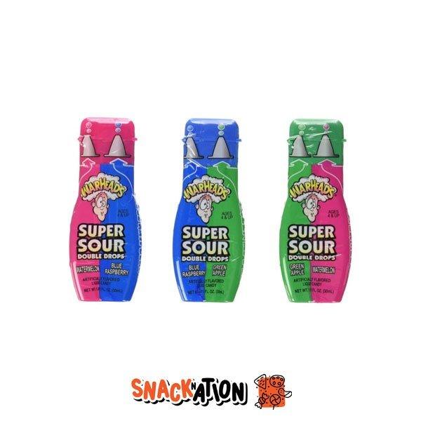 WARHEADS Super Sour Double Drops - Caramella liquid aspra alla frutta 30 ml - Snackation
