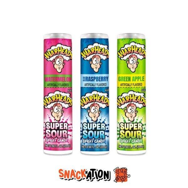 WARHEADS SUPER SOUR SPRAY CANDY - Caramella spray aspra alla frutta 20 ml - Snackation