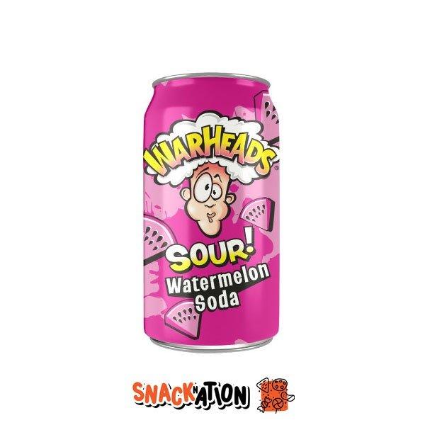 WARHEADS Watermelon Soda - Bevanda gassata all'anguria 355 ml - Snackation