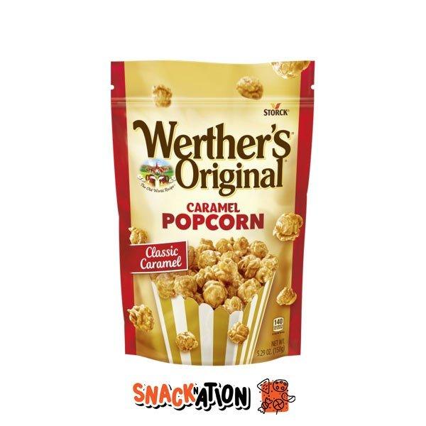 WERTHERS ORIGINAL Caramel Popcorn - Popcorn dolce ricoperto di caramello 140 gr - Snackation