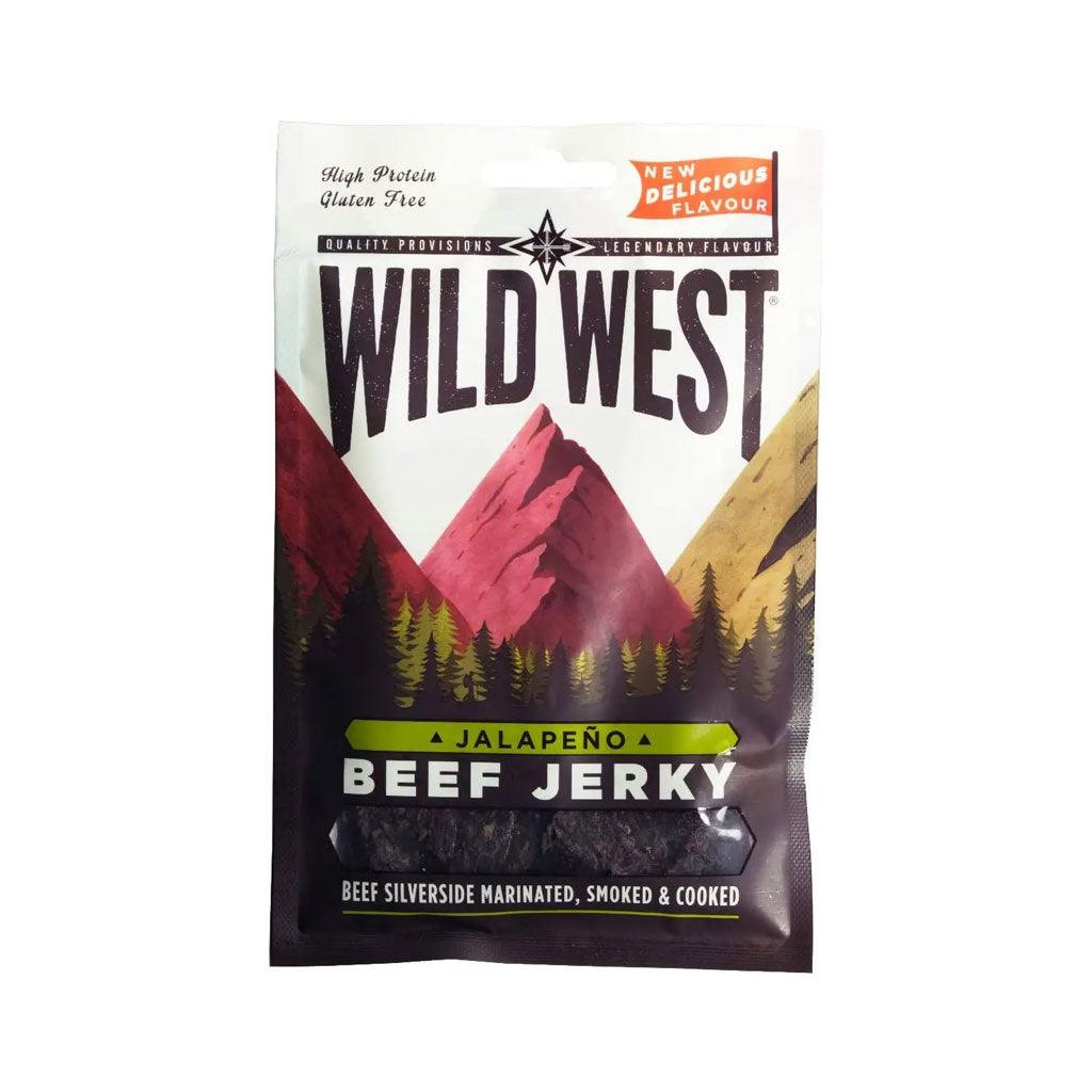 WILD WEST Beef Jerky Jalapeno - Carne di manzo essiccata al gusto piccante Jalapeno 70 gr - Snackation
