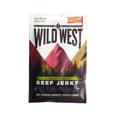 WILD WEST Beef Jerky Jalapeno - Carne di manzo essiccata al gusto piccante Jalapeno 70 gr - Snackation
