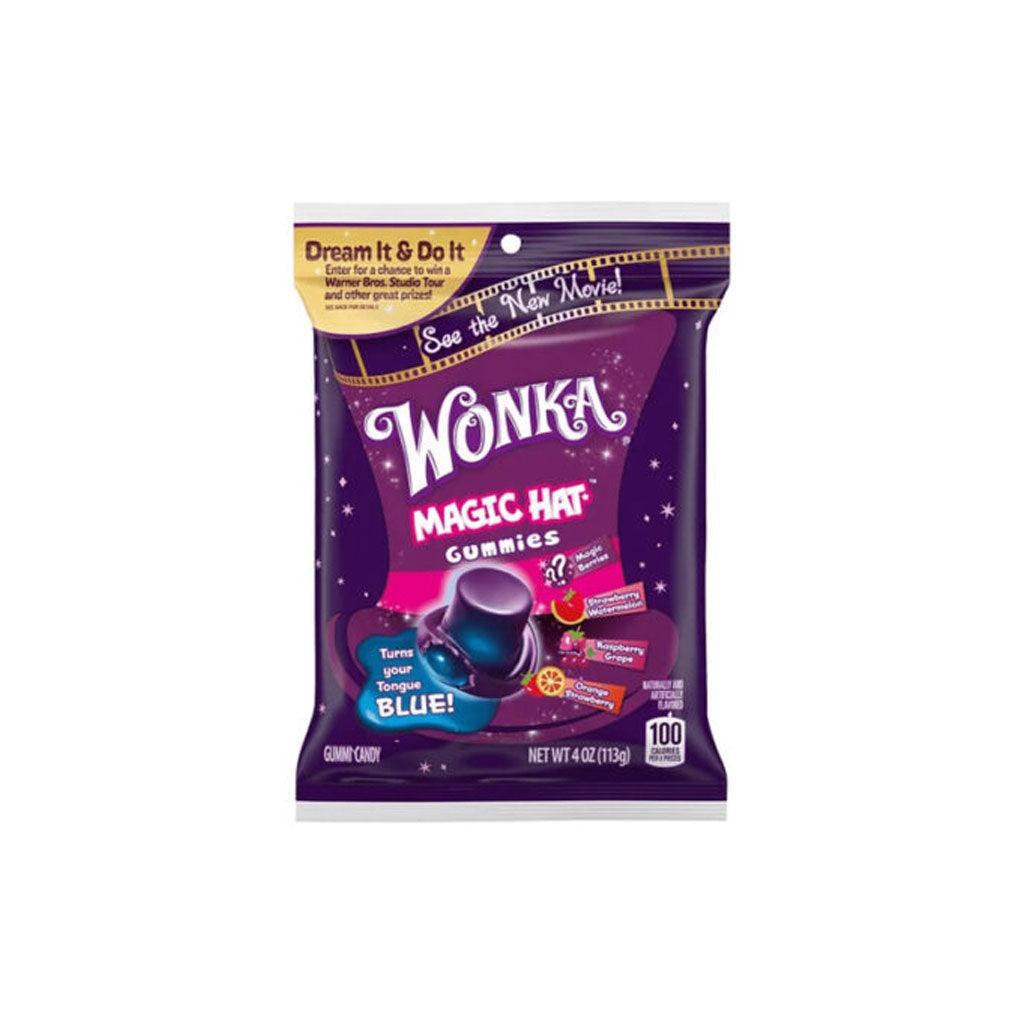 WONKA Magic Hat Gummies - Caramella al gusto di frutta che colorano la lingua di blue 113 gr - Snackation