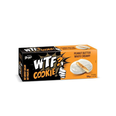 WTF COOKIE? Peanut Butter White Creamy - Biscotti ripieni di crema al burro di arachidi e ricoperti di cioccolato bianco 128 g